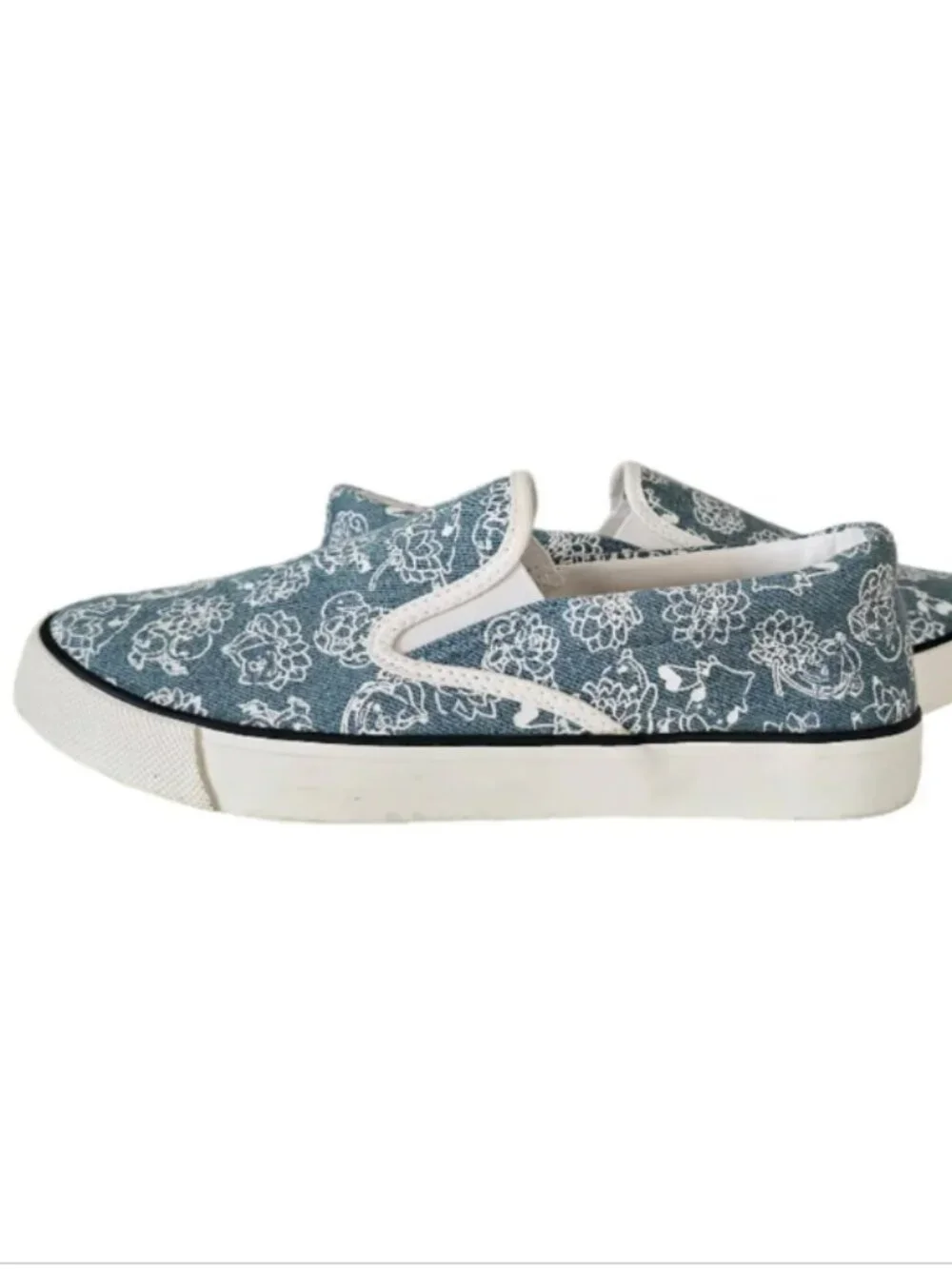 POKEMON x ITS DEMO Limited Collab Denim Pokemon Floral Pattern Sneakers - Picture 1 of 9
